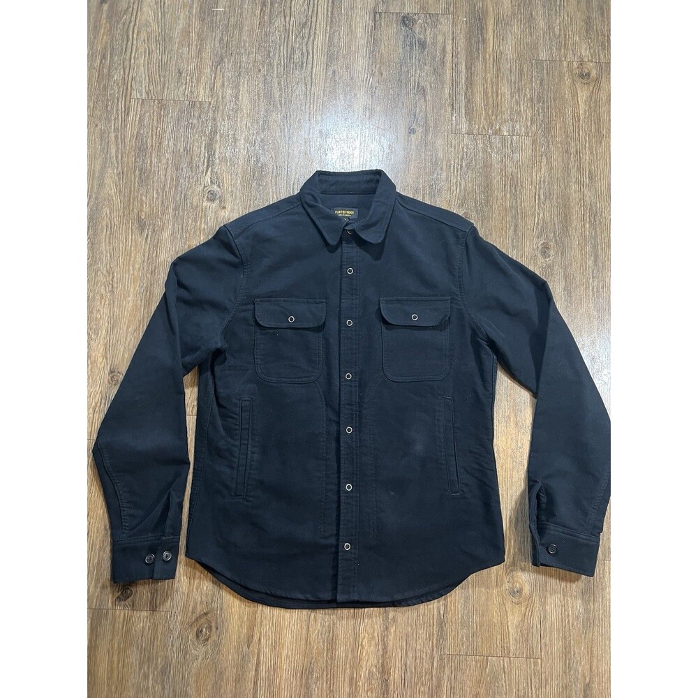 Flint & Tinder Men’s M Moleskin Shacket Shirt Jacket Black Huckberry